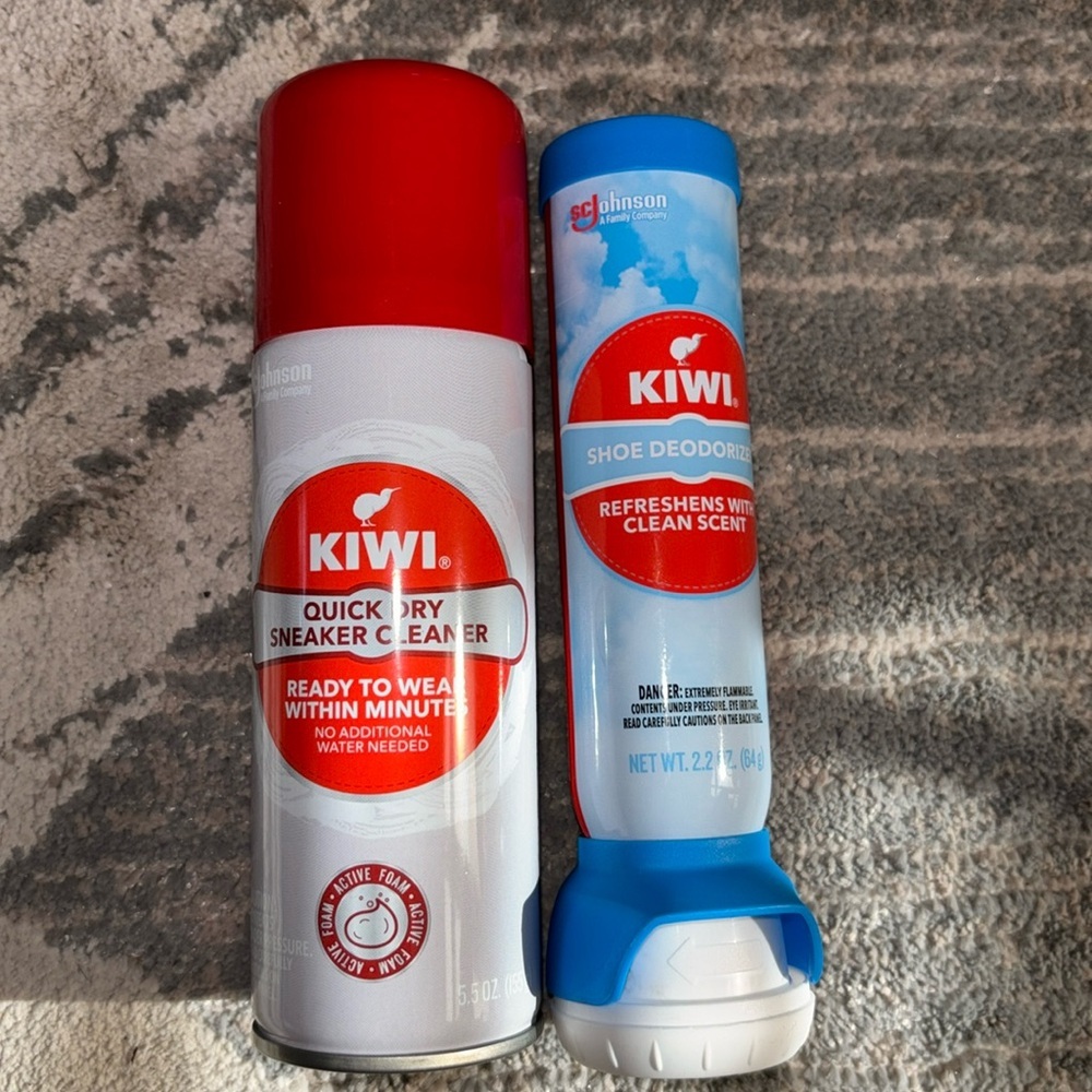 KIWI Quick Dry Sneaker Cleaner AND Fresh Shoe Deodorizer Bundle